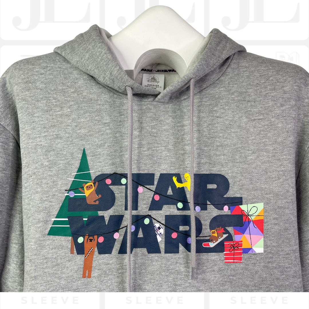 Disney Star Wars Holiday Christmas Crewneck Hoodie Sweatshirt - Gray Size Medium