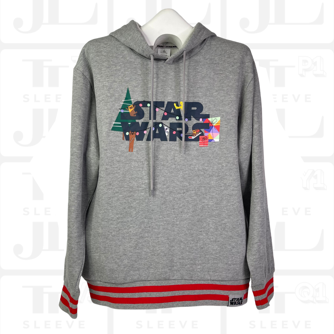 Disney Star Wars Holiday Christmas Crewneck Hoodie Sweatshirt - Gray Size Medium