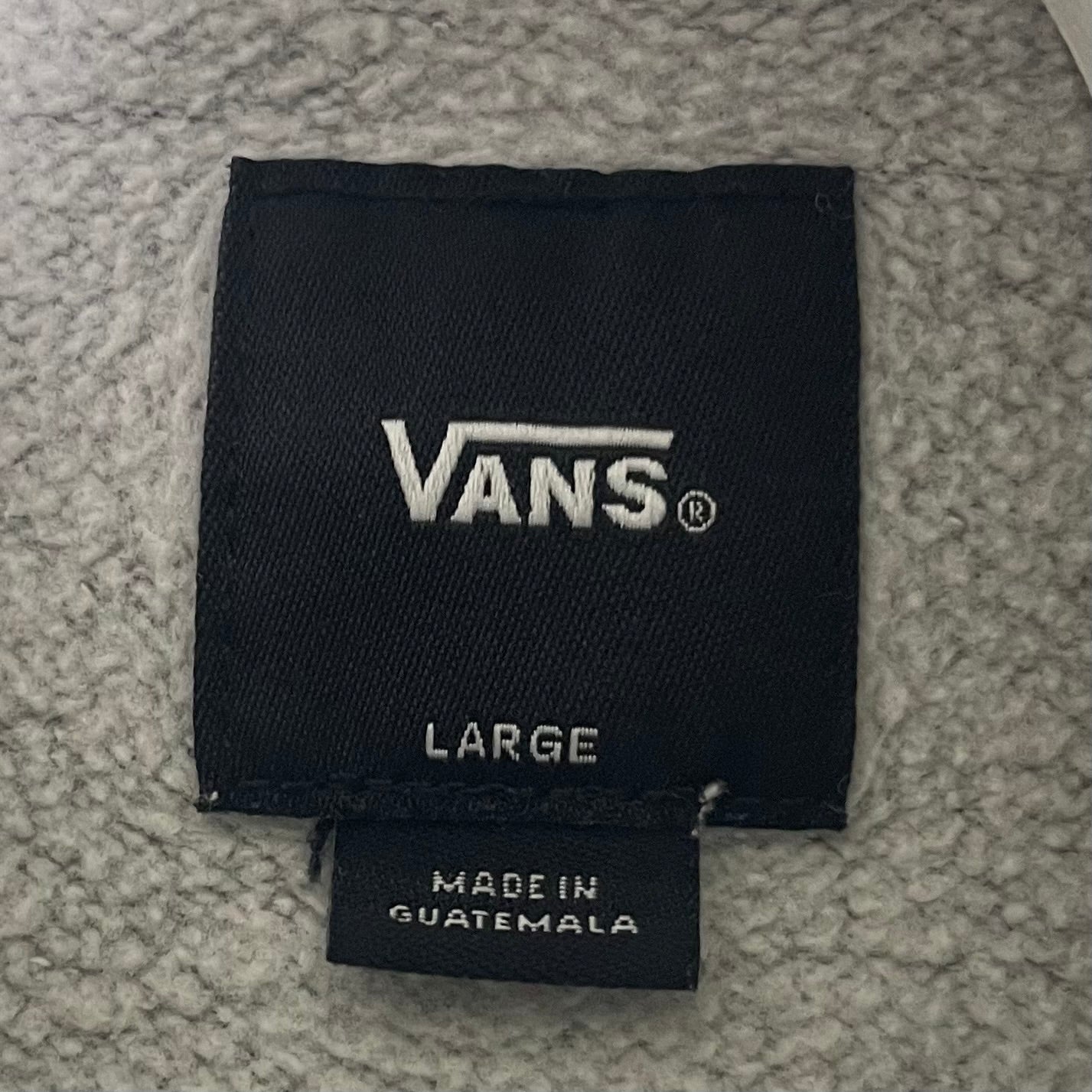 Vans Off The Wall Hoodie "No Bad Trips Better Daze!" Gray Men's Size Large