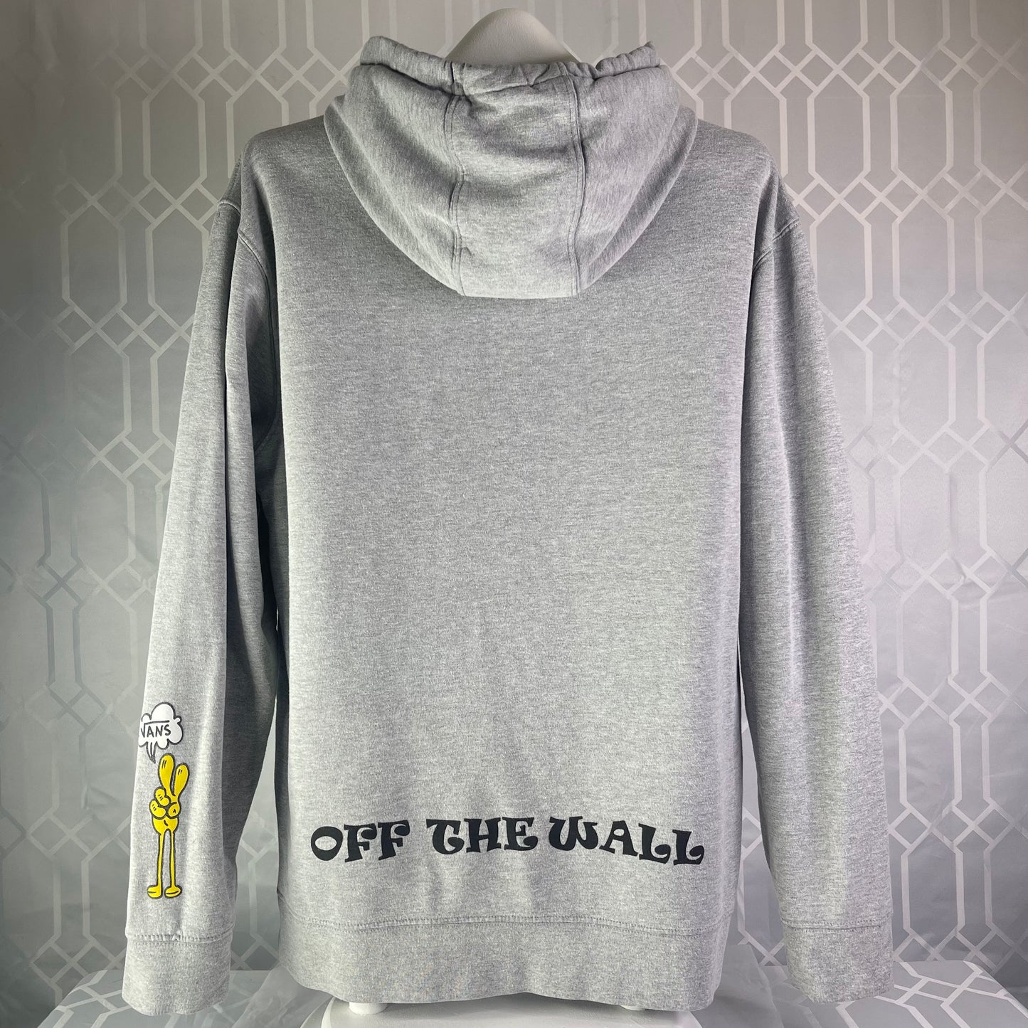 Vans Off The Wall Hoodie "No Bad Trips Better Daze!" Gray Men's Size Large