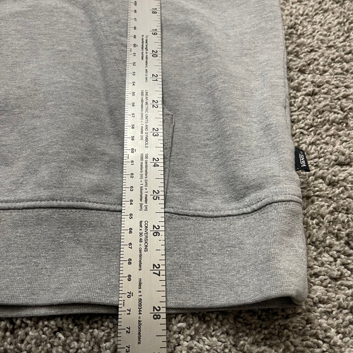 Vans Off The Wall Hoodie "No Bad Trips Better Daze!" Gray Men's Size Large