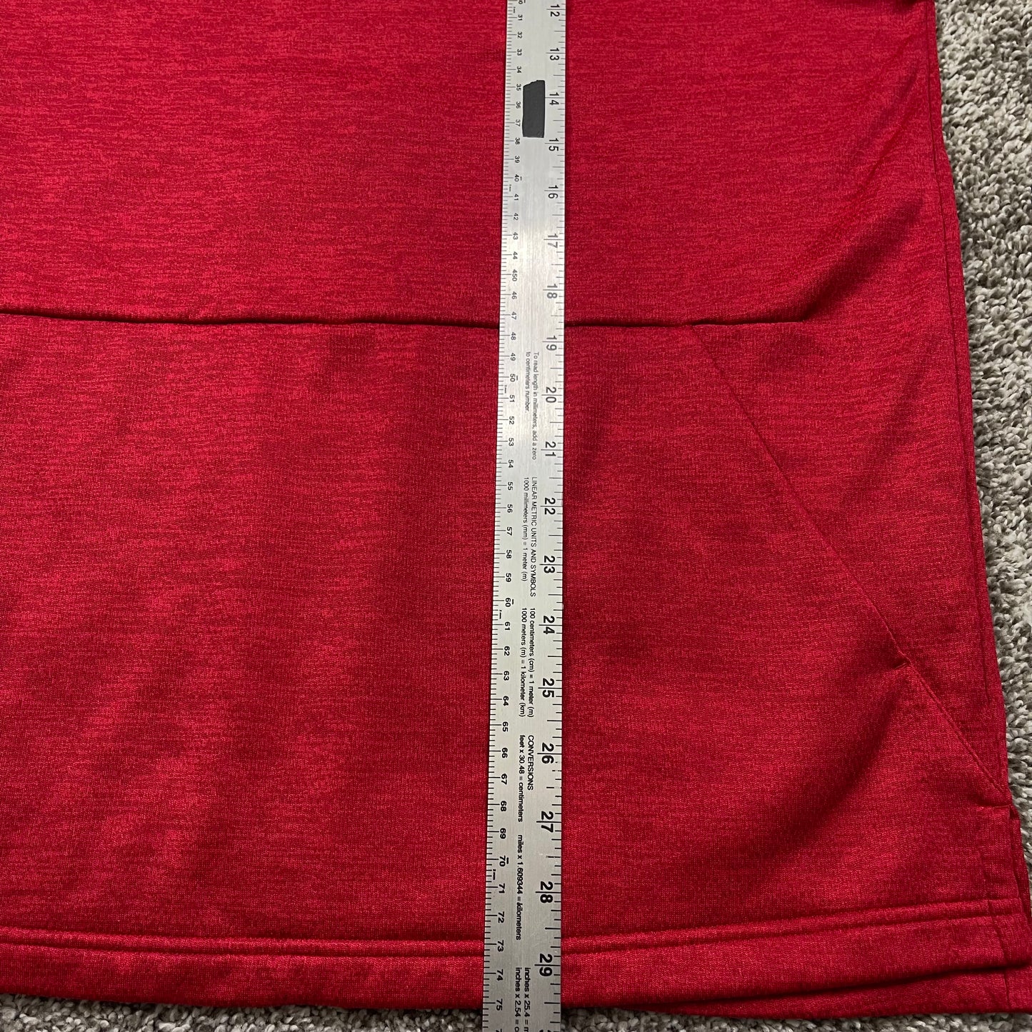 Adidas Men's Large L Baseball Dugout Fleece Pullover Sweatshirt Red Gray CY2057