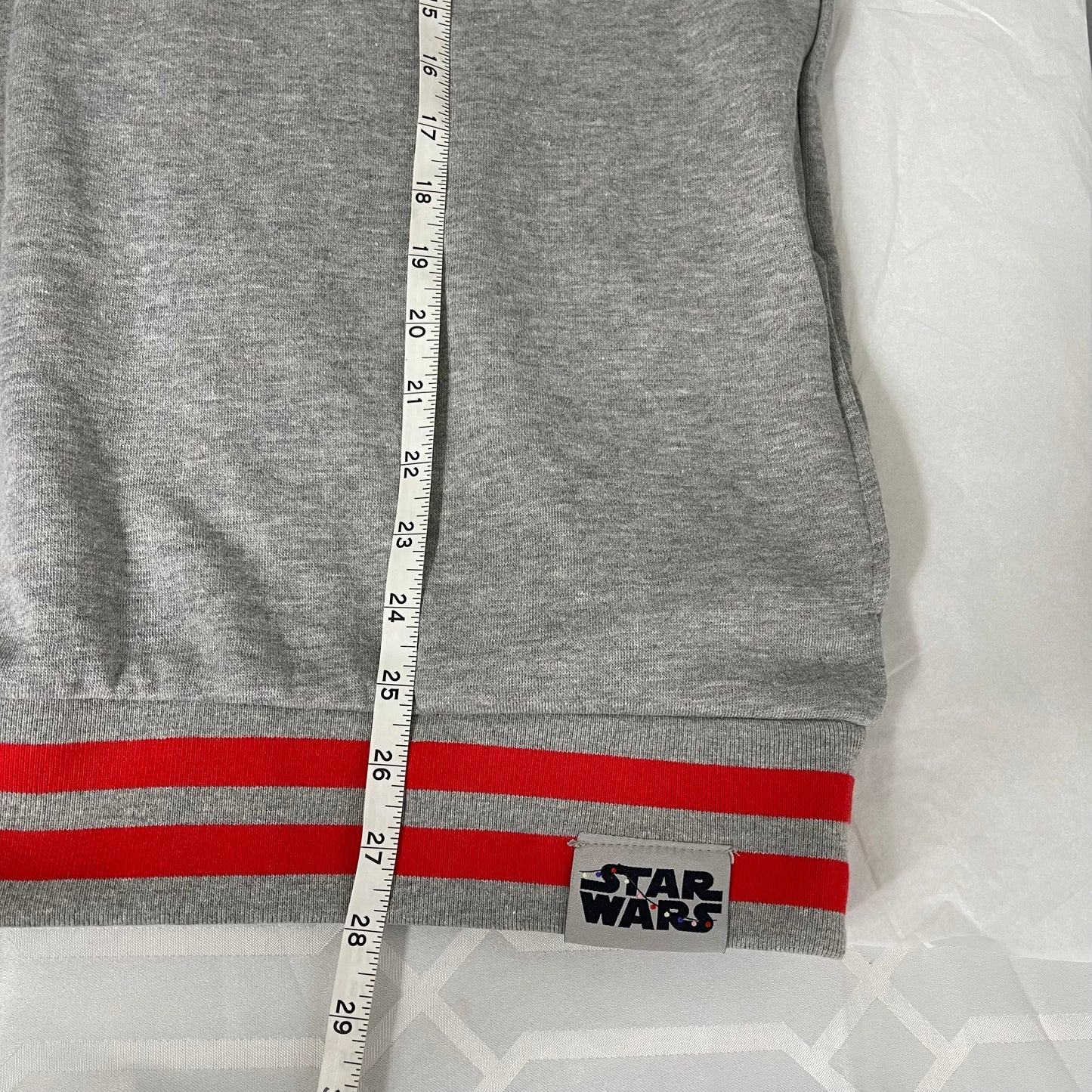 Disney Star Wars Holiday Christmas Crewneck Hoodie Sweatshirt - Gray Size Medium
