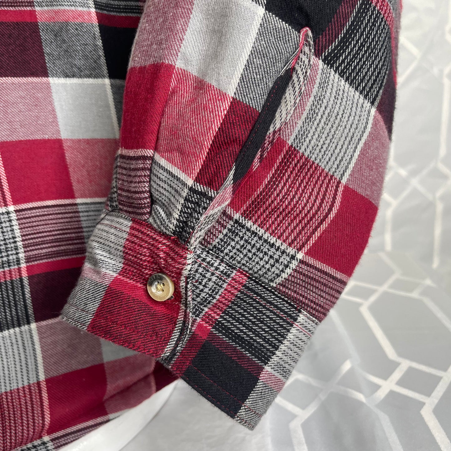 Wrangler 2XL Flannel Shirt Jacket Shacket Hooded Lined Red Plaid Button Up