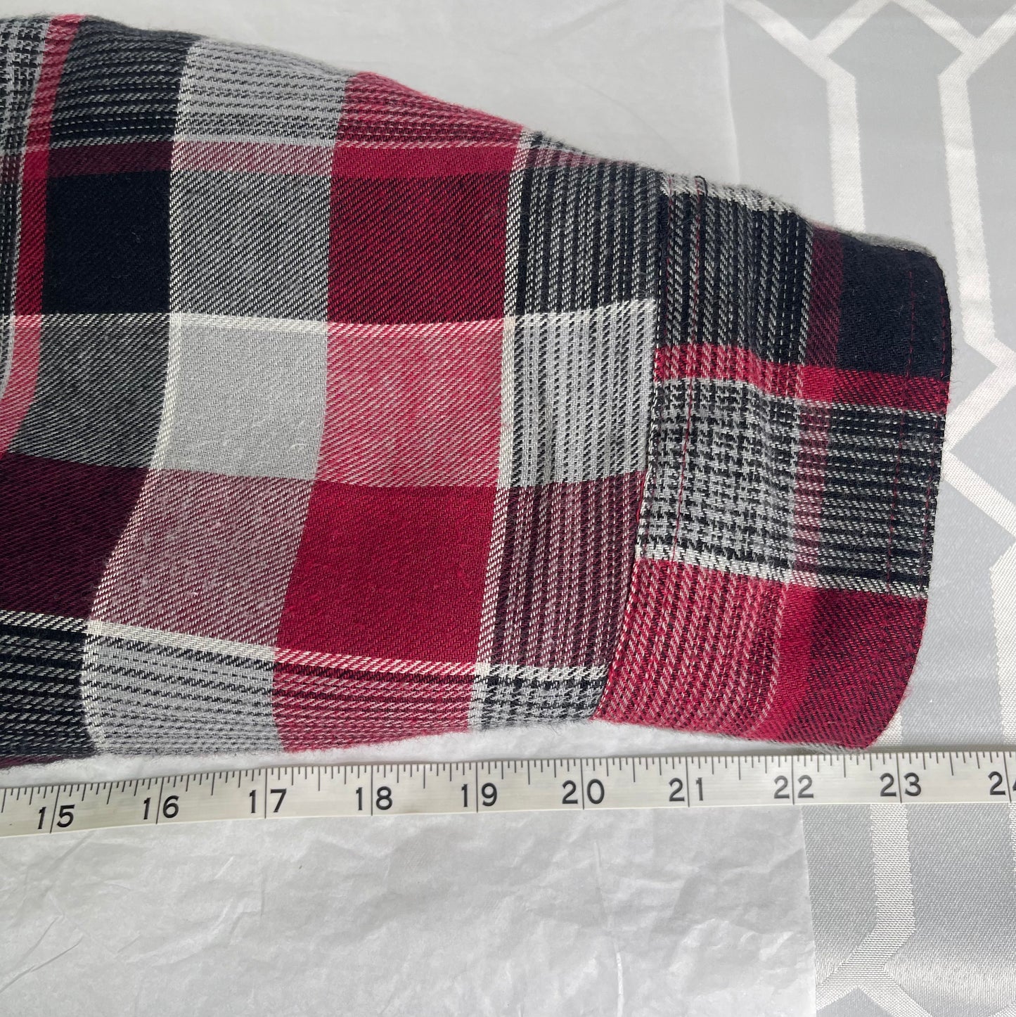 Wrangler 2XL Flannel Shirt Jacket Shacket Hooded Lined Red Plaid Button Up