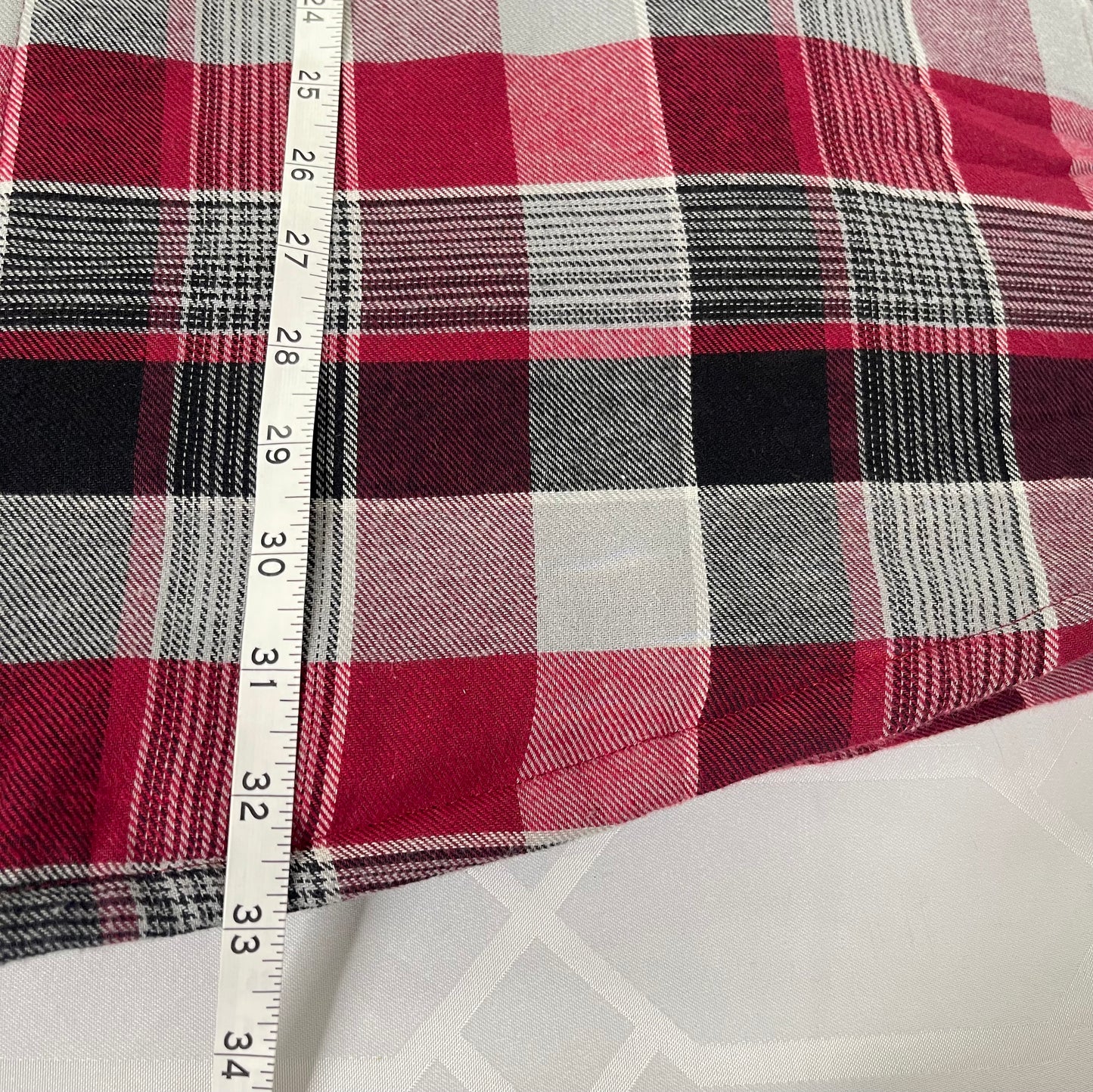 Wrangler 2XL Flannel Shirt Jacket Shacket Hooded Lined Red Plaid Button Up