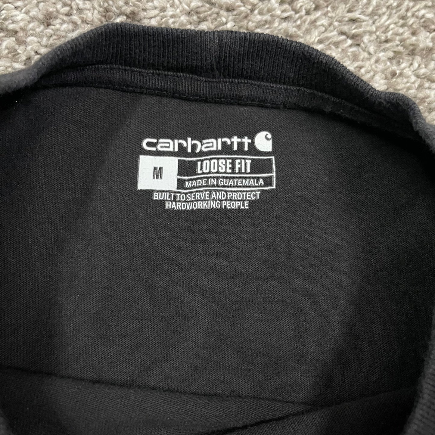 Carhartt K87 Loose Fit Heavyweight Pocket T-Shirt Black Men's Medium M Workwear